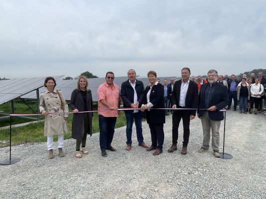 Inauguration du parc solaire de Point-Clos à Gaël