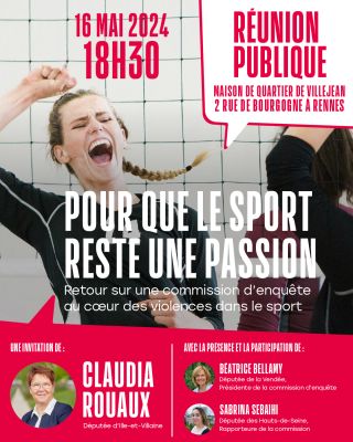 Réunion publique Pour le sport reste reste une passion à Rennes