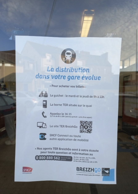 Maintien du guichet de la gare à Montfort-sur-Meu
