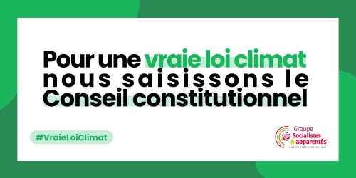 Loi climat : nous saisissons le Conseil constitutionnel
