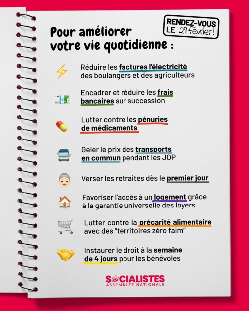Niche parlementaire PS : examen en séance de nos 10 propositions de loi