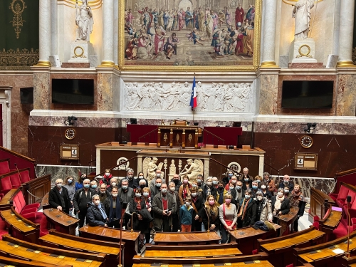 Visite de l'Assemblée nationale avec des citoyens du pays de Montfort