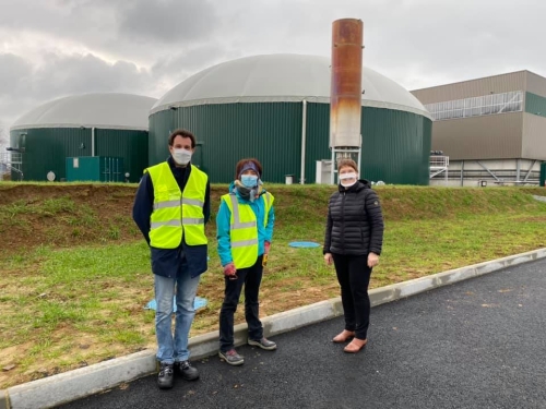 Visite de la centrale biogaz de l’Aumaillerie au Sud-Est de Fougères