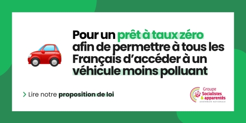 Proposition de loi pour un prêt à taux zéro mobilité durable