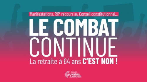 Réforme des retraites : le combat continue !