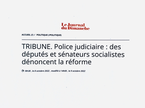 Réforme de la police judiciaire