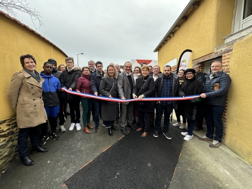 Inauguration d'un bâtiment chantier école à Montauban-de-Bretagne
