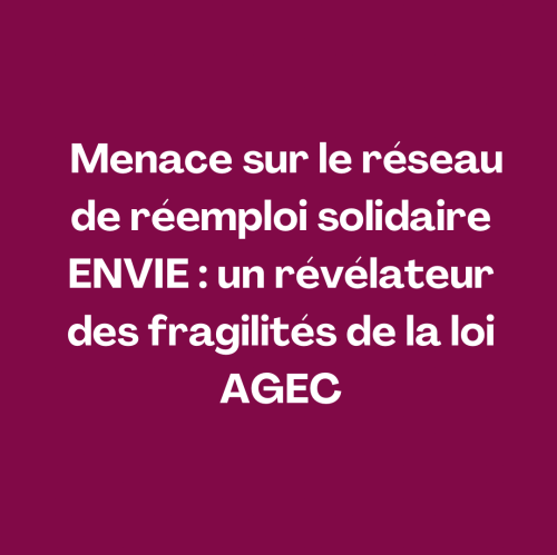 Menace sur le réseau de réemploi solidaire Envie : tribune transpartisane