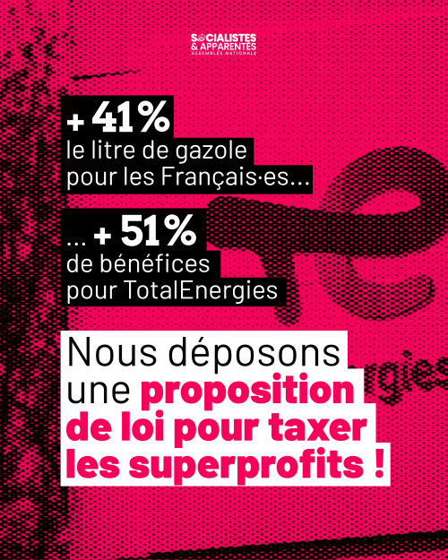Notre proposition de loi pour taxer les superprofits
