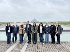 Au Mont-Saint-Michel : visite d'une délégation de la commission des affaires culturelles de l'Assemblée nationale