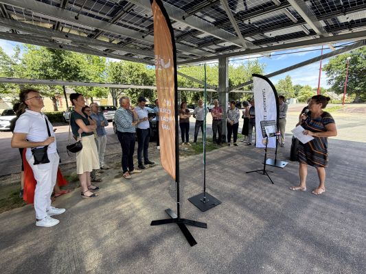 La Chapelle-Thouarault : inauguration d'ombrières solaires